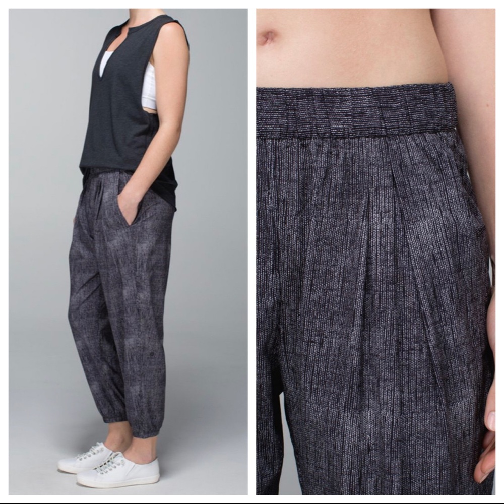 Lululemon Black & White Jogger Pants Sz 6 - Picture 5 of 15